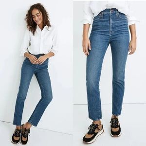NWT Madewell Women's Stovepipe Style MB469 Kline Wash Denim Jeans Size W33